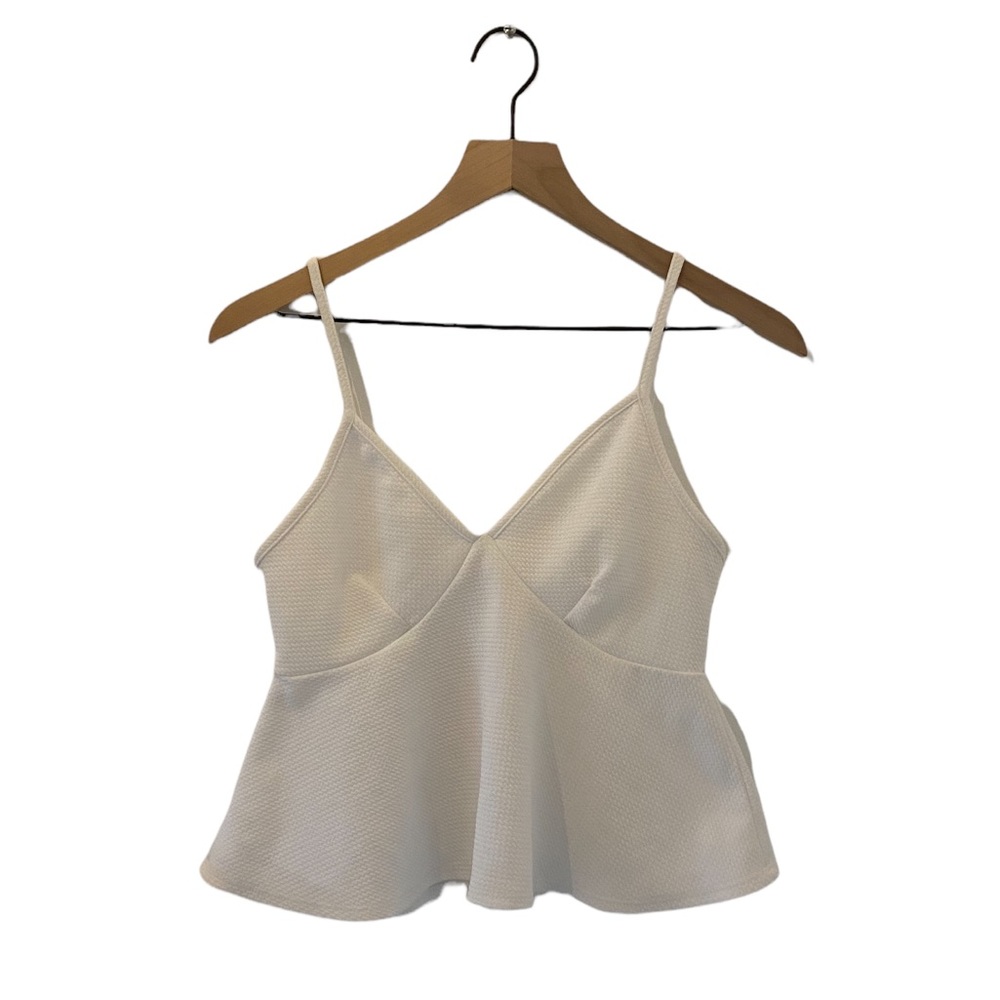 Caution to the wind white tank top